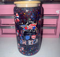 16oz- 4th of July slow flow glitter
